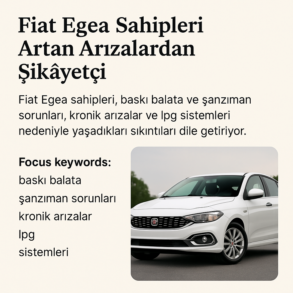 Fiat Egea Kronik Ariza Sorunlari