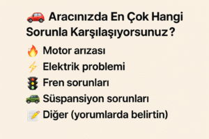Aracınızda En Çok Hangi Sorunla Karşılaşıyorsunuz? ? Sürpriz Sonuçları Görmek İçin Anketimize Katılın!