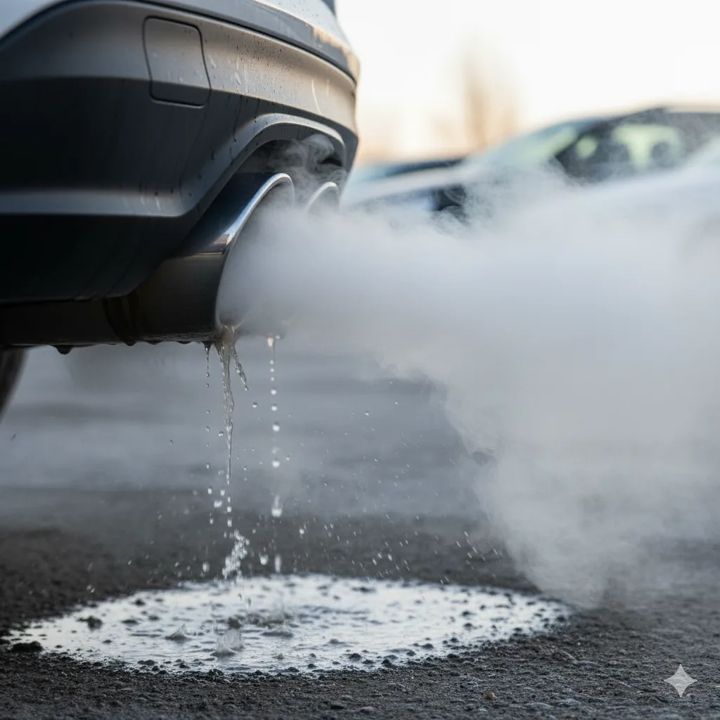 egzozdan su gelmesi, egzozdan su gelmesi normal mi, egzozdan sürekli su gelmesi, LPG’li araç egzozdan su gelmesi, conta yanığı belirtileri