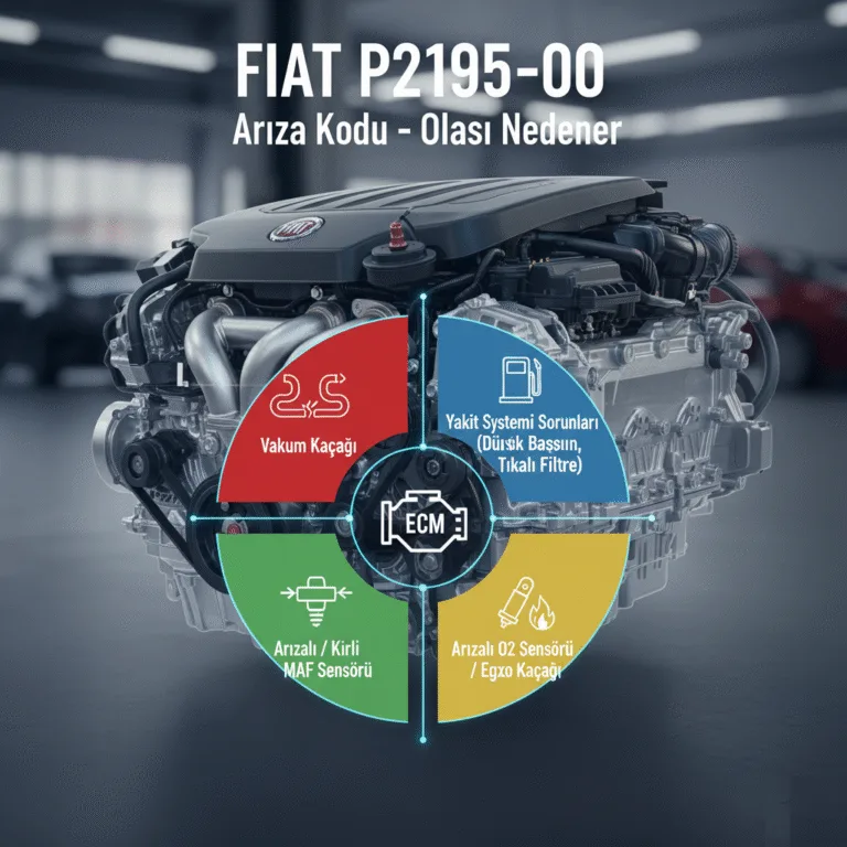 Fiat Egea sensor konumu Fiat motor ariza kodlari Fiat P2195 00 ariza kodu O2 sensoru arizasi P2195 hata cozumu