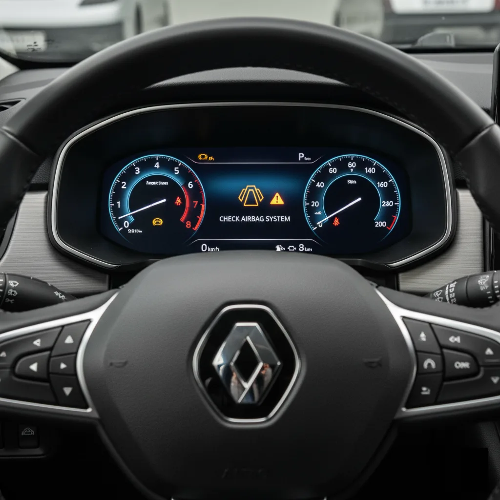 Warning “Check Airbag” and Airbag Light On in Renault Megane 2 and Clio 5 Vehicles 7 airbag module fault, Clio airbag light, steering clock spring fault, Check Airbag warning, Renault Megane airbag fault